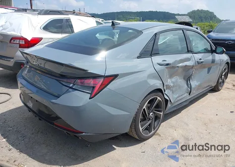 2021 Hyundai Elantra N Line z USA, uszkodzony, nr VIN KMHLR4AF6MU105049